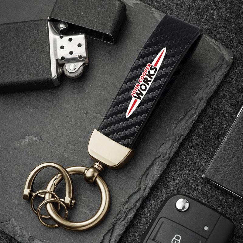 Portachiavi per Auto in Pelle di Vitello Lega di Zinco Accessori Portachiavi Auto Per MINI Cooper R56 F56 R50 JCW Cabrio Aceman Countryman Clubman WORKS  rdxzk11