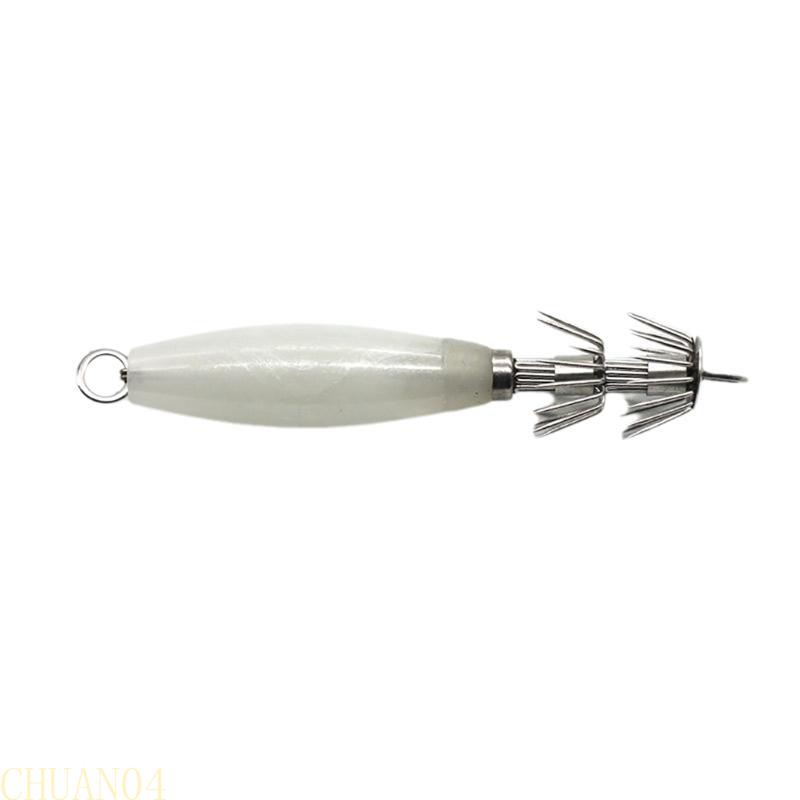 

A1A2 Luminous Squid Jig Baits Night Fishing Baits Steels Glowing Squid Hook