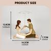 Couple Figurine Boy and Girl Sculpture Character Decorative Lover Holding Umbrella for Desk