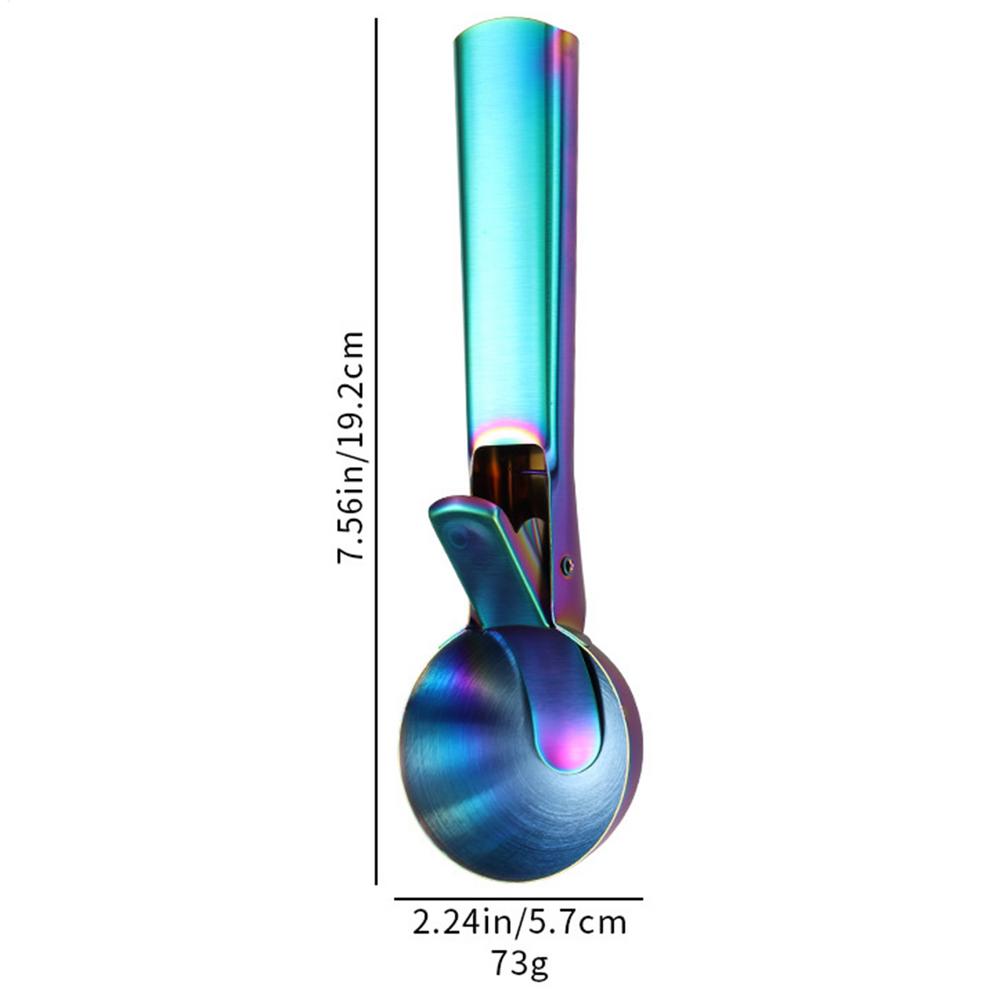 Stainless Steel Ice Cream Scoop With Trigger Ergonomic Food Dispenser Dualpurpose Gadgets For Commercial Kitchen Home Use