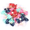 20Pcs Polka Dot Pattern Pet Hair Bows Soft Elastic Band Assorted Color Pet Grooming Bows Bowknot Shape Skin-Friendly Texture