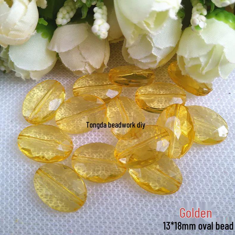 DIY Handmade Beading Kit: Transparent Acrylic Oval Beads for Jewelry, Curtain, Partition, and Accessories