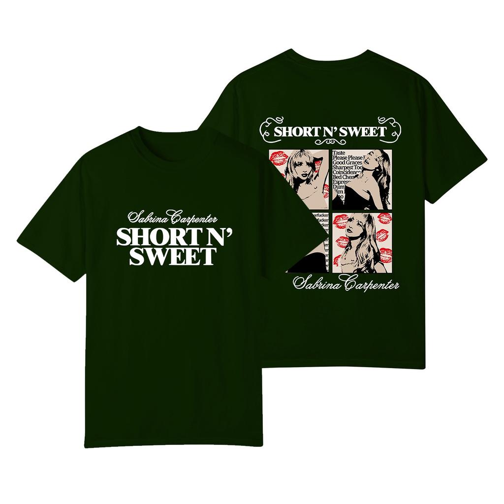 Damen bedrucktes Oberteil mit kurzem Arm und V-Ausschnitt