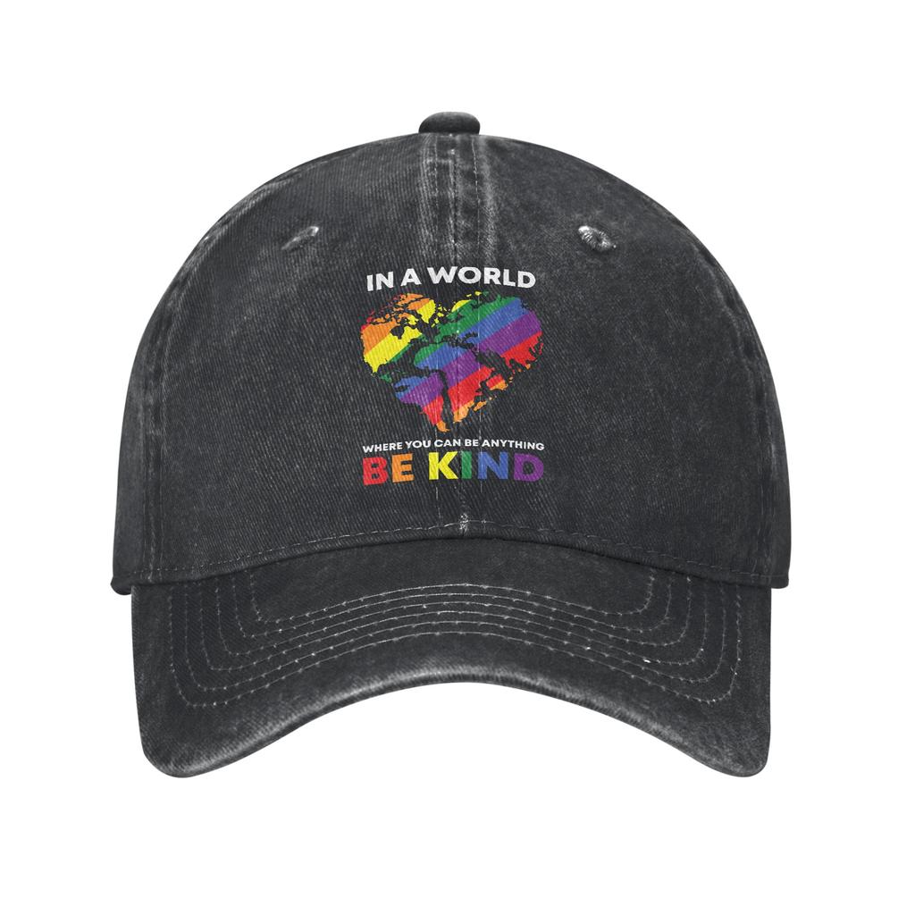 Równość LGBT Duma Świadomość dla Gejów Czapka z Daszkiem Unisex Kobiety Zniszczony Jeans Prany Snapback Kapelusz Outdoor Regulowany Czapki Kapelusz