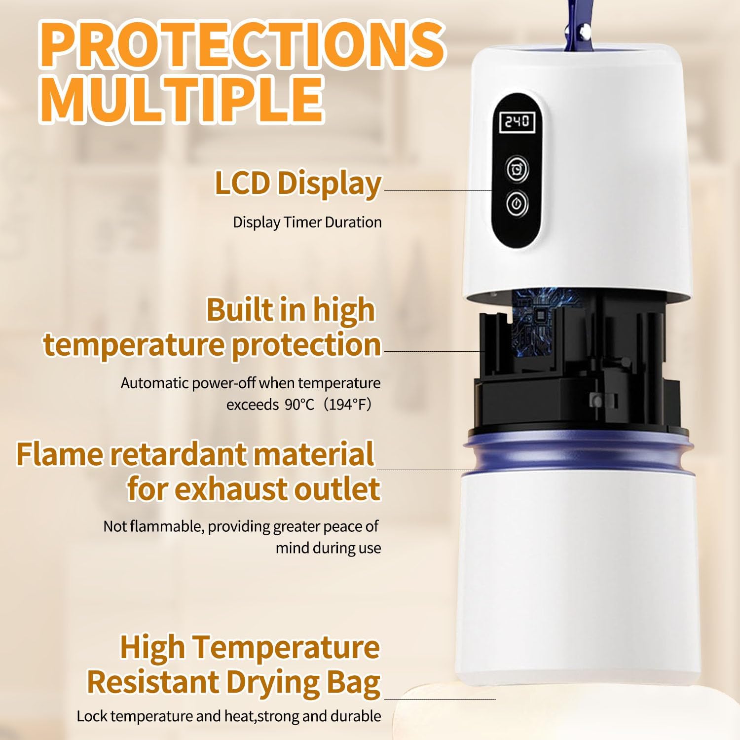 

Portable Compact Mini Clothes Dryer - Quiet Foldable Travel Dryer with Timer for Apartment, RV, Dorm & Home United States