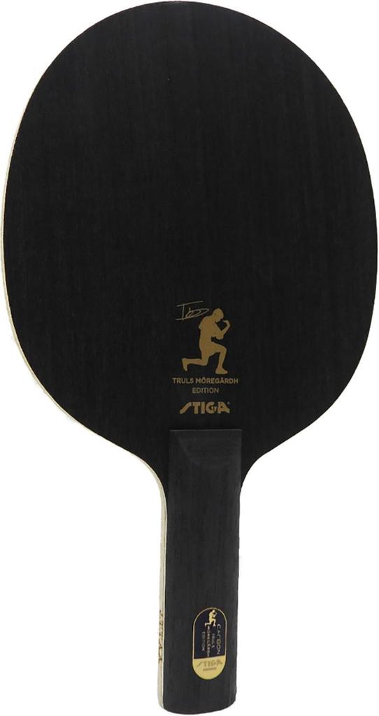 STIGA Table Tennis Shake Racket Officially Certified by Japan Table Tennis Association Carbon Truls Edition STR Black J.T.T.A.A. (Round Type)