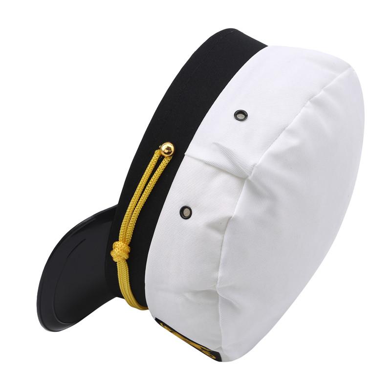 White Anchor Sailor Cap Unisex Marine Captain Hat Casual Stylish Cosplay Party Performance Hat For Men Women Kids