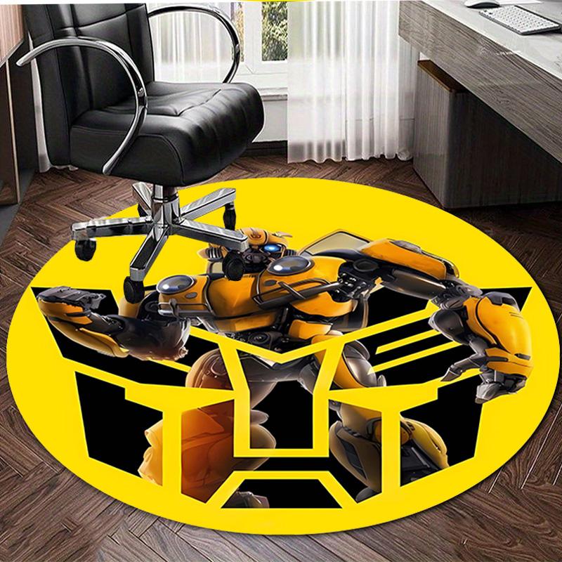 1pc Bumblebee5 Design Printed Area Round Carpet for Bedroom Living Room Home Decor Rugs Mat Non Slip Mat Rug for Bedside
