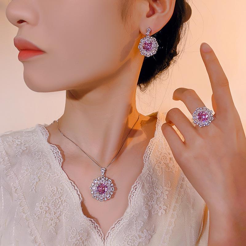 Jewelry Copper Bottom Gold Plated Simulation Millennium Cut Dry Rose Flower Set Main 12-10M