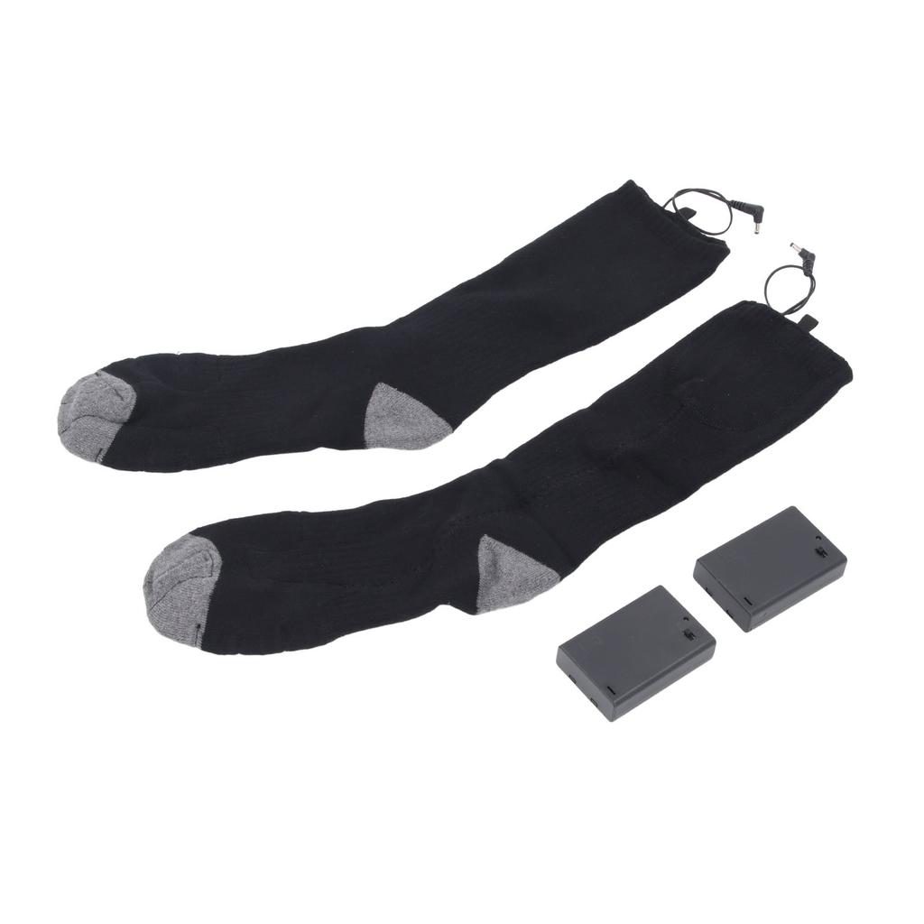 Electric Heated Socks Men Women Rechargeable 2 Sided Heating Washable Portable for Skiing Hiking Camping Uniform Size