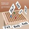 Juego de Mesa de Multiplicación 99 Sin Olor de Madera Juguete Educativo Montessori para Niños Práctica de Conteo Ayuda para el Aprendizaje Preescolar