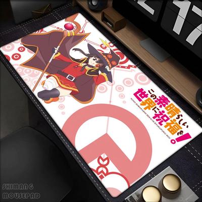 Anime śmieszne MMEGUMIN KonoSuba Podkładka pod mysz Mousepad Duża Gamingowa Zablokowana krawędź Pogrubiona Mata na biurko PC