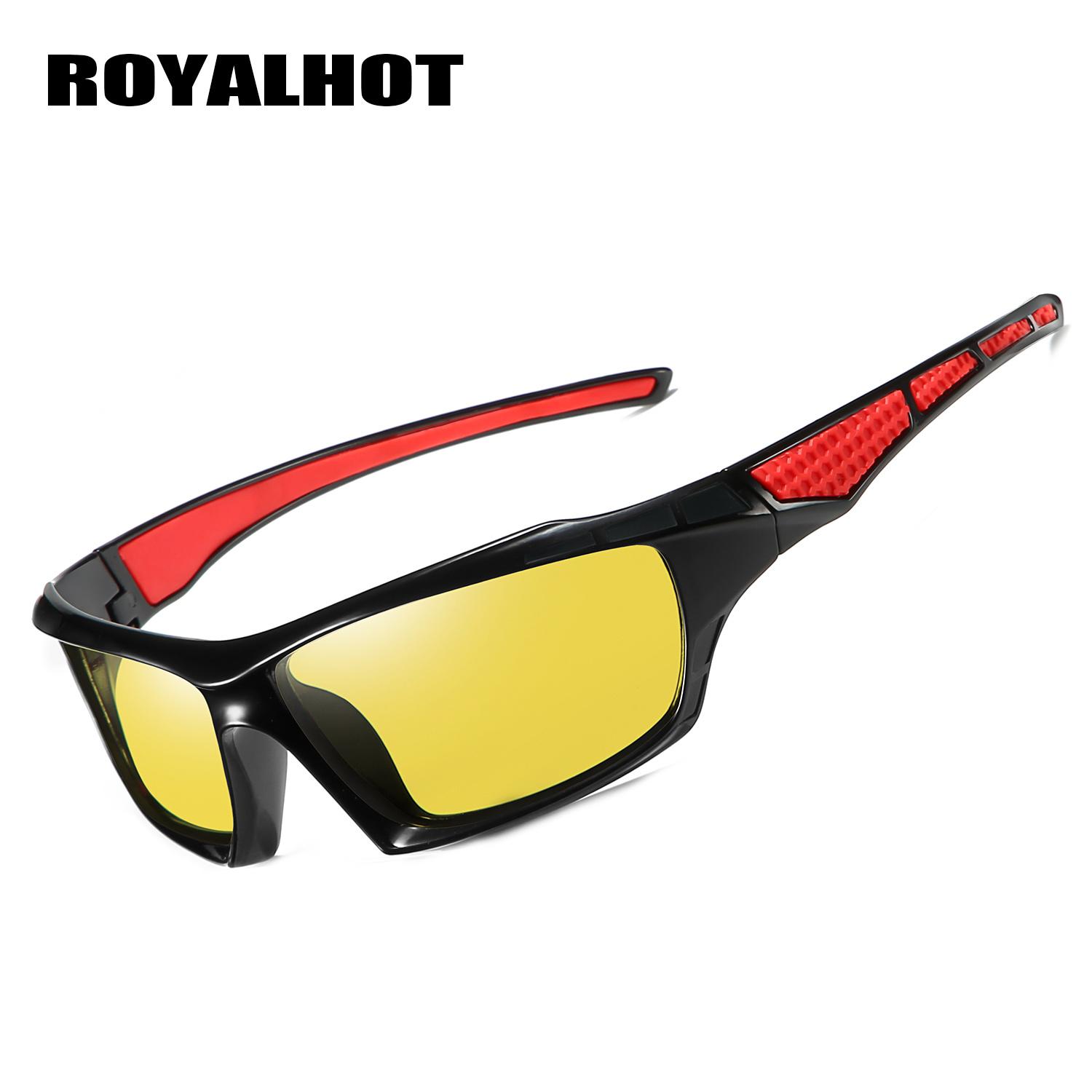 

RoyalHot унисекс поляризационные новые спортивные солнцезащитные очки в стиле ретро винтажные солнцезащитные очки ретро очки оттенки, UV400 жёлтый