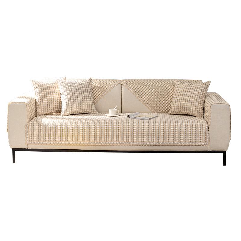 Woven Imitation Cotton And Linen Sofa Cushion Universal In All Seasons  New Simple Modern Linen Seat Cushion Fixed Non-Slip Cover