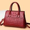 Crocodile Pattern Women's Bag New Korean Style Fashion Large Capacity Handbag Middle-aged Mother Crossbody Bag Tote Bag