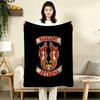 1PC The Warriors Patterned Flannel Blanket Suitable For All Seasons For Home Decor Warmth And Comfort Gifts Holiday Present