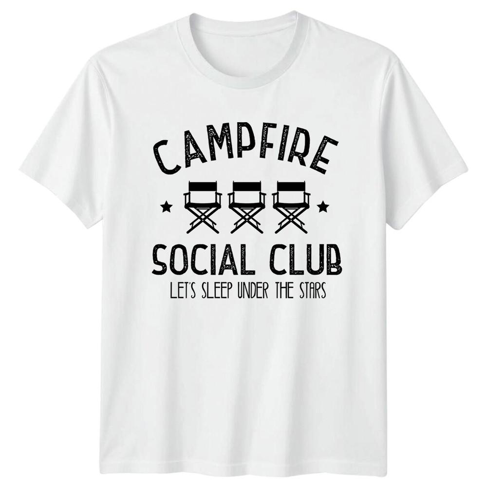 Campfire Social Club Lets Sleep Under Stars Camping TShirt S