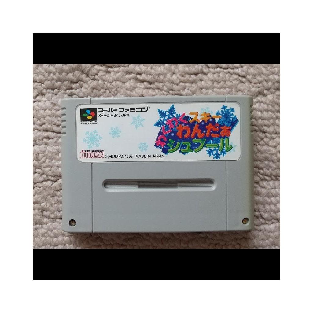 Used Wakuwaku Ski - Wonder Spur SFC SNES Super Famicom tested working Nintendo NTSC-J Super Nintendo Cartridge