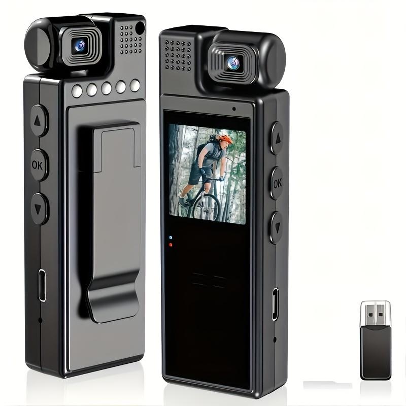 Smart Recorder - 1080P HD Body Camera, 180-degree Rotatable Lens, Handheld Pocket Camcorder, USB Charging