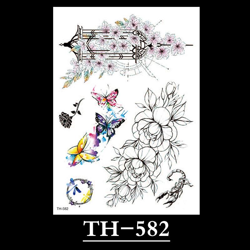 Flower Tattoo Sticker, Small Flower Tattoo Sticker, Tattoo Sticker Waterproof And Sweat-Proof Tattoo