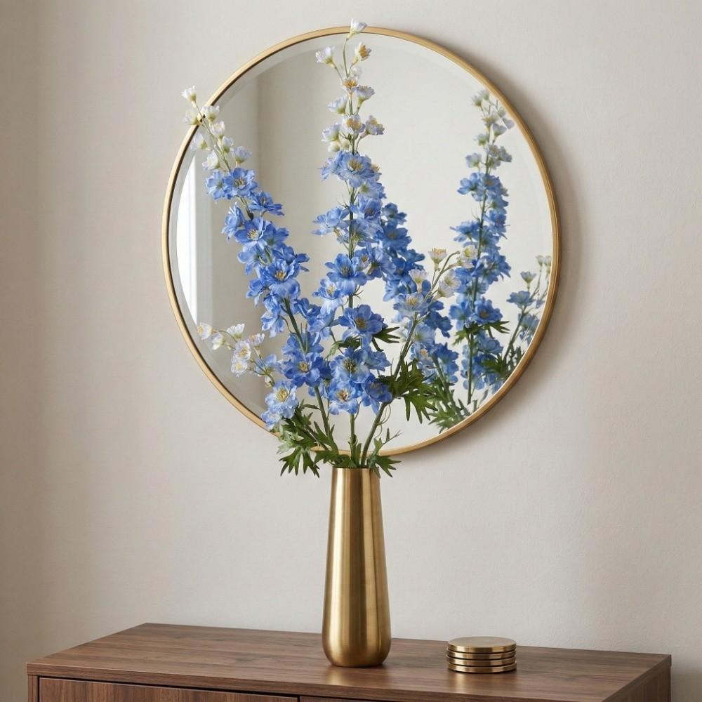 Green Leaves Simulation Big Violet Handmade Faux Hyacinth Flower Branch Fake Flower  Dining Table