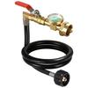 Propane Tank Refill Adapter With Glow-In-The-Dark Pressure Gauge Ball Valve Gas Accessories For Camping And BBQ