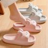 Cartoon Rabbit Women Slippers Summer Beach Thick Bottom Home Slides Comfortable Soft Bathroom Slippers