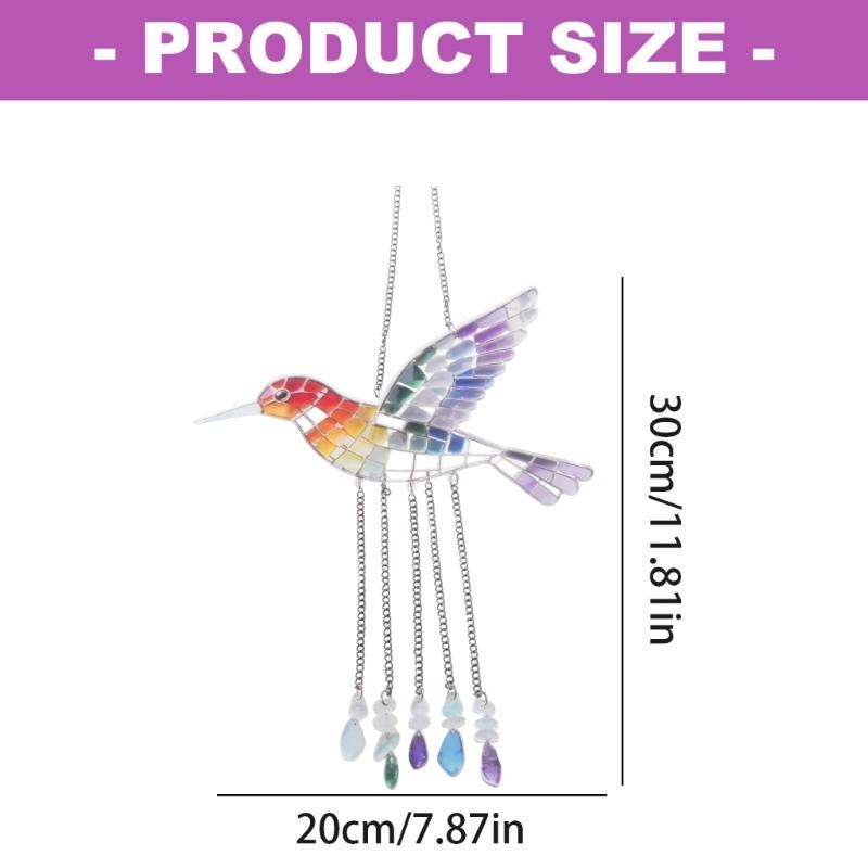 Regenbogen Vogelform Windspiele mit reflektierenden Oberflächen zum Einfangen von Sonnenlicht für Garten- und Heimdekoration