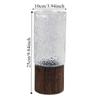 Elegant Transparent Flower Vase Wooden Base Hydroponic Flower Pot Glass Vase  Home