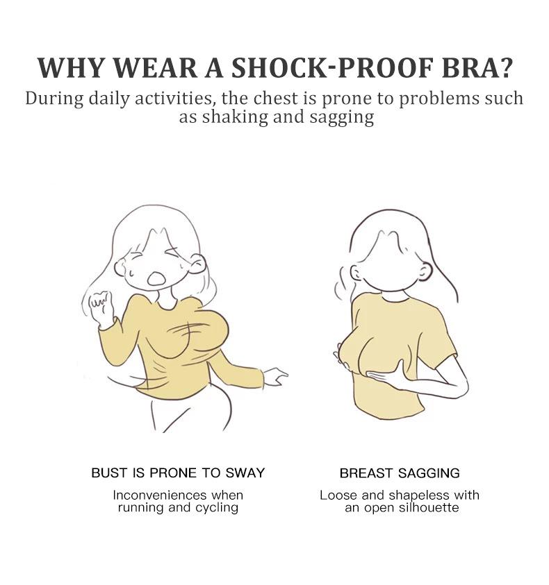 High-Elasticity Shockproof Sports Bra with Front Zipper, Plus Size, Anti-Sagging, Beautiful Back Design