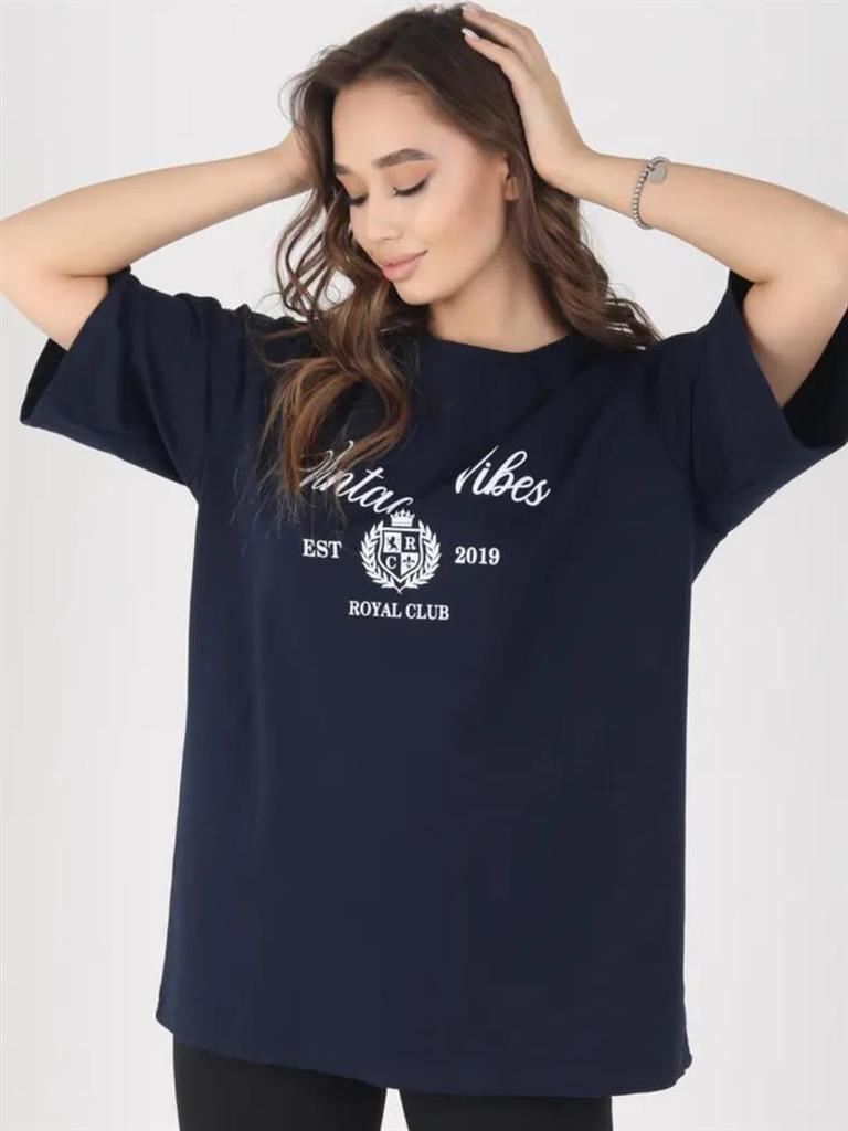 American Retro 2025 Oversized T-Shirt: Trendy High-End Print, Short Sleeve Summer Design