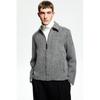 H M Regular Fit Wool Blend Jacket Black wHite