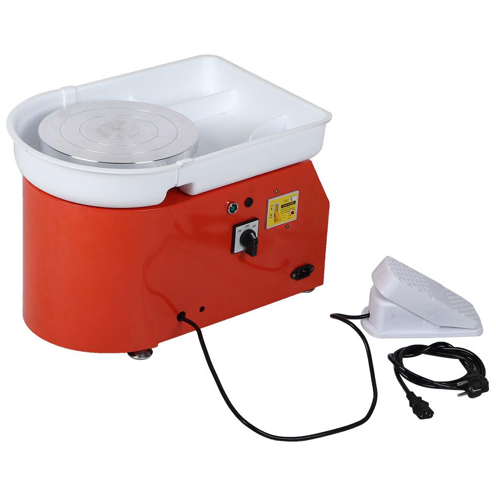 

Электрический гончарный круг, керамическая машина, педальный инструмент для керамики, 350 Вт, синий US Plug оранжевый