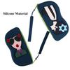 Silicone Glasses Case Cute Portable Waterproof Drop-Resistant Sunglasses Storage Bag with Hanging Handle for Travel