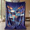 Neon Lights Party Theme Blanket Lightweight Warm Flannel Blanket Decorative Throw Blanket for Home Decoration