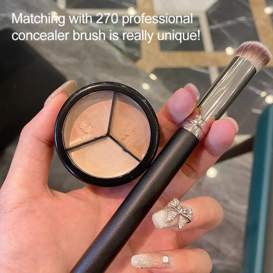 

Cover Pores Smooth Exquisite Waterproof Hide Falls Lightweight Tricolor Face Conceleer Cream for Girl