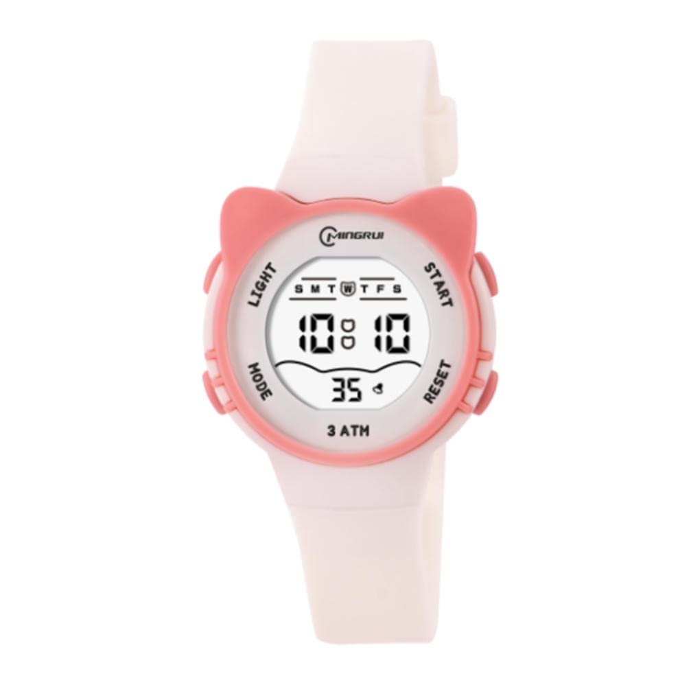 

[GAWZ JAPAN] MINGRUI Small Cat Ear Children s Digital Watch Cute Children s Watch Silicone Strap Kitty Kitten Cat Cat Kids Watch Fashion Nursery