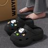 7.0CM small man height-increasing thick-soled hole shoes summer beach slippers can be worn outside high-end cool slippers women's models