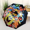 1pc SpongeBob SquarePants Bikini Bottom Adventure Durable Cartoon Folding Umbrella, Portable 3-Fold Compact Umbrella for Men and Women, Suitable for T