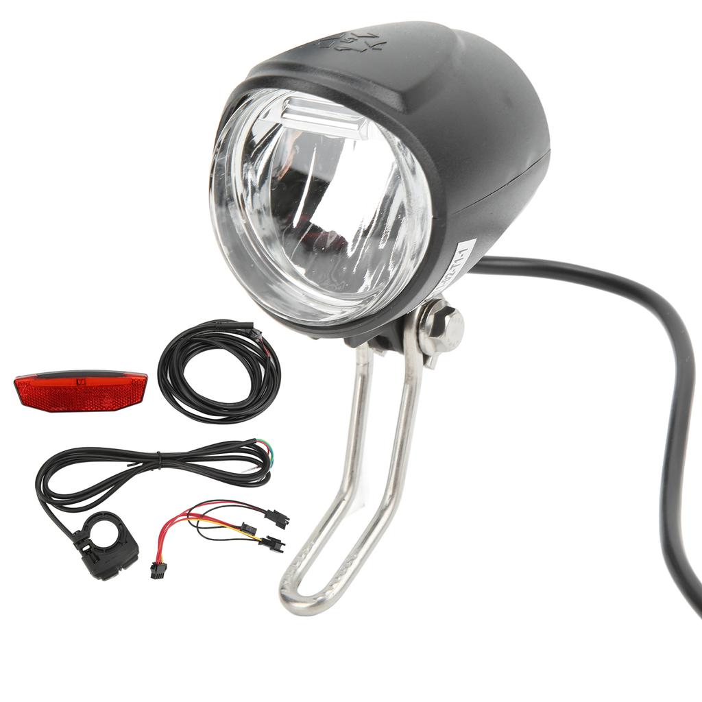 Electric Bike Headlight Tail Light Sets Double Switch ABS 4 LED Beads 3 In 1 OutdoorFront Rear Warning Lights Kit