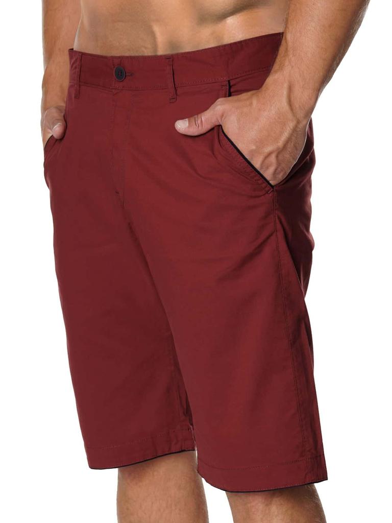 Męskie spodenki chino w kolorze Bordo