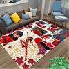 [Ladybug Printed Carpet] Durable Home and Office Area Rug, Kitchen Farmhouse Decorative Floor Mat