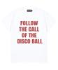 SHIRTMYLIPS Disco Slogan Rockstar Crop T-Shirt White