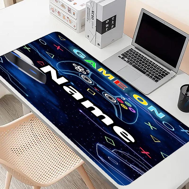 Custom Name Personalized Game on Pattern Mousepad, Laptop PC Desk Mat, Decorative Desk Mat for Home Keyboard Pad Gift