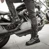 Winter Men's Leather Motorcycle Boots Punk Chain Mid-calf Platform Gothic Combat Boots for Men Biker Boots Men