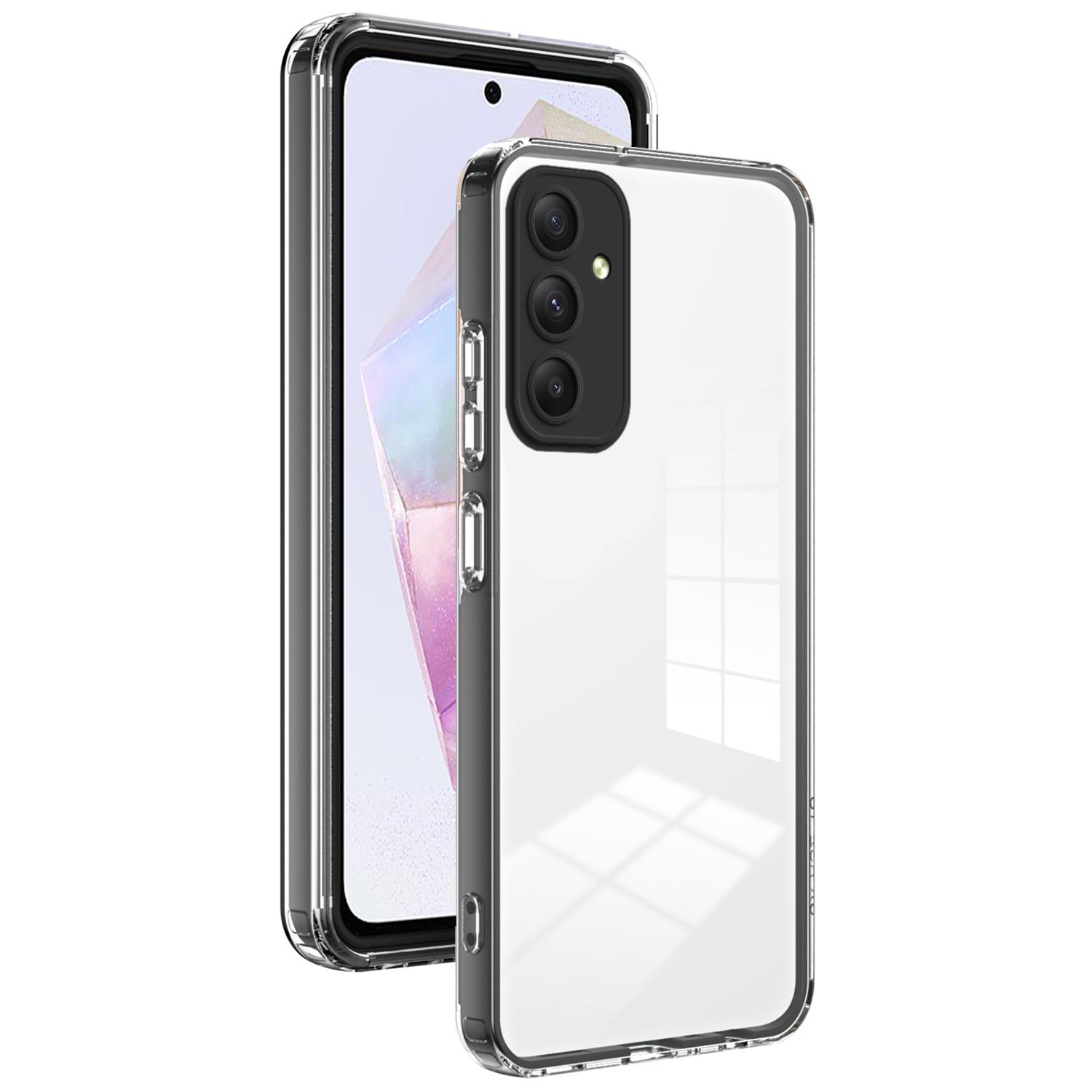 

Для Samsung Galaxy A35 5G Чехол из ТПУ+ПК Противоударный Защитный Прозрачный Чехол для Телефона Black