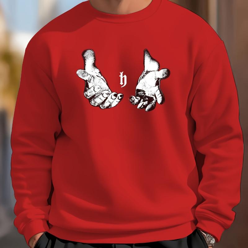 

Loose Fit & All-Day Comfort, Men s Crew Neck Sweatshirt, Great for Lounge & Errands XXL червоний