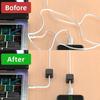 Magnetic Cable Clips Cable Smooth Adjustable Cord Holder Under Desk Cable Management Wire Keeper Cable Organizer Holder