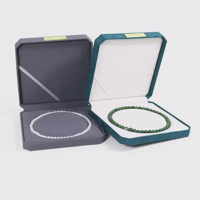 Scatola Portagioie Ottagonale in Flanella con Perle - Regalo per la Festa della Mamma e Accessorio per Confezionamento