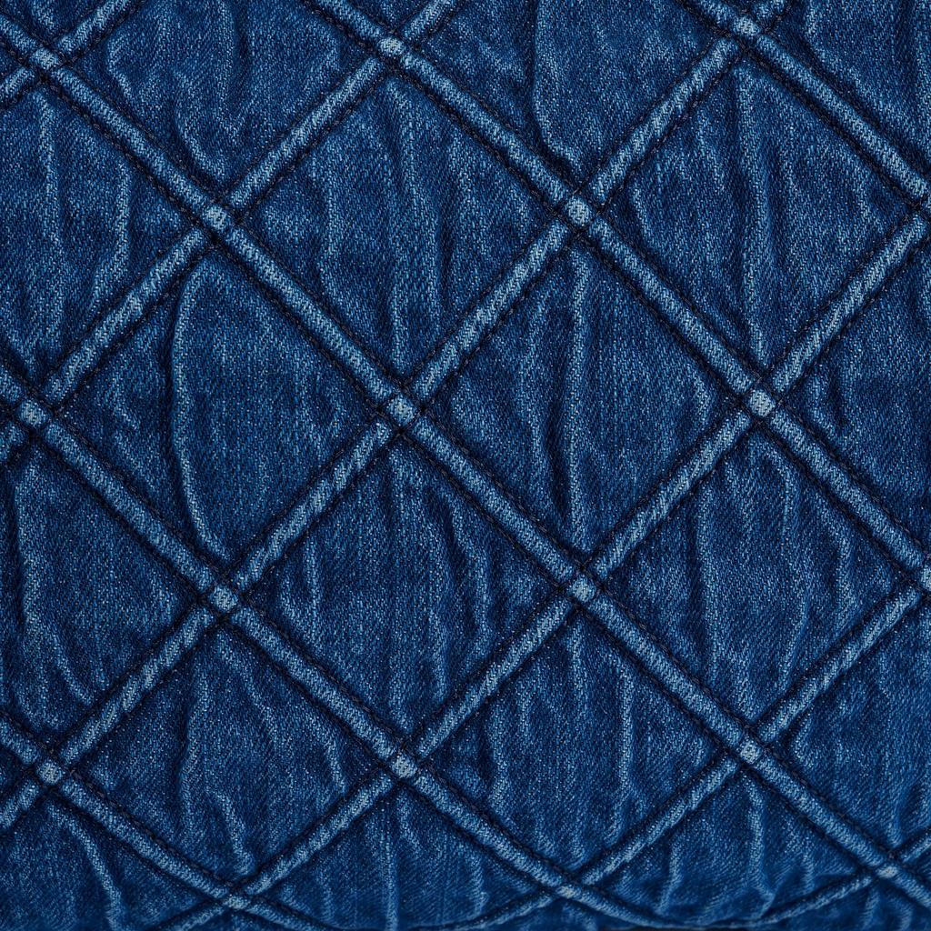 Tory Burch Fleming gesteppte Stoff-Umhängetasche Damen Taschen Denim-Blau 167752-426